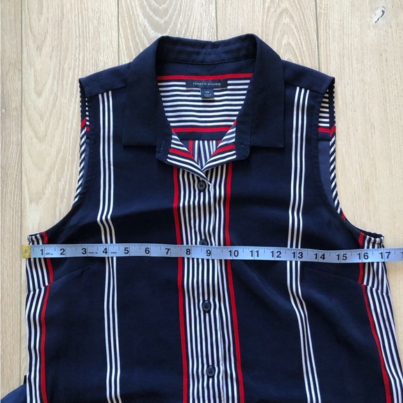 Tommy Hilfiger Sleeveless Button Up Dress in Navy Size S - Picture 5 of 14